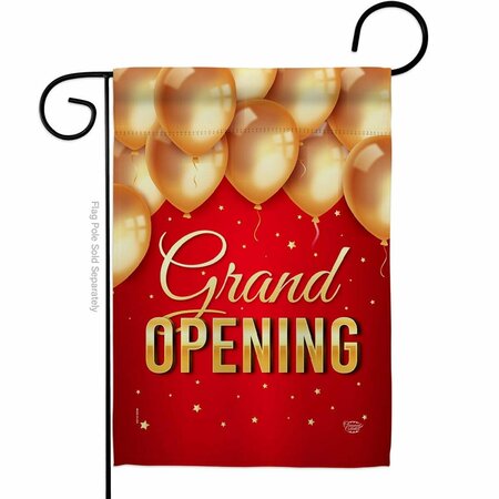 CUADRILATERO Grand Opening Balloon Novelty Merchant 13 x 18.5 in. Double-Sided  Vertical Garden Flags for CU4082306